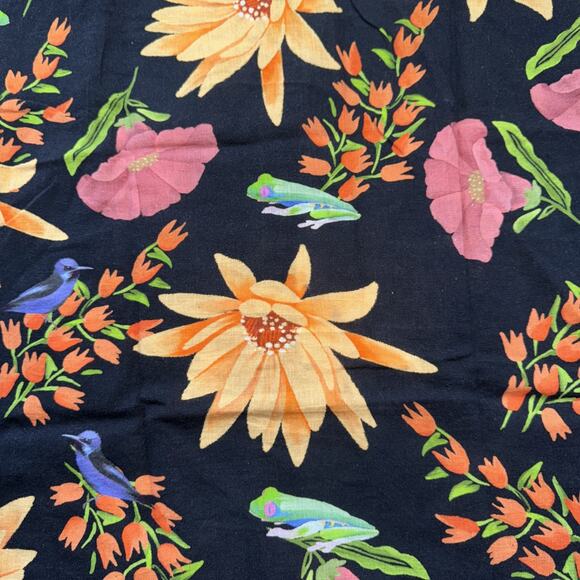 Roark Shirt Mens Size M Short Sleeve Button Classic Fit Floral Summer Black - Picture 13 of 13